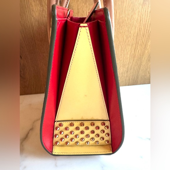 CHRISTIAN LOUBOUTIN - RARE! -  Paloma Watersnake Floral Studded Tote 9” no strap - Picture 4 of 15